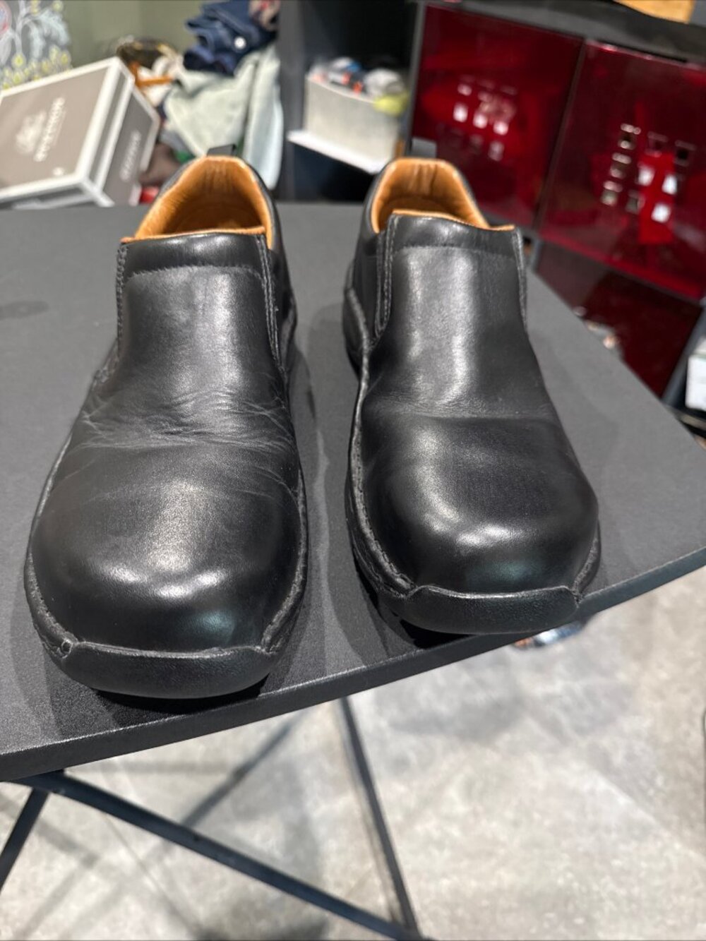 Red Wing 6700 Men's 8 D Black Leather SAFETY TOE Slip On Work Shoes WORN 3 TIMES